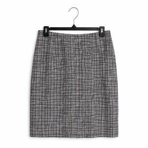White House Black Market Pleated Pencil Skirt Size 4 Classic Lined Cotton Blend